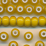 Rocailles gelb whitehearts, 20 g, Größe 8,5 mm, Großloch