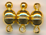 Magnetverschl&uuml;sse goldfarbig, Inhalt 3 St&uuml;ck, Gr&ouml;&szlig;e 11 mm