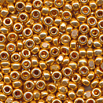 Rocailles kupfer-gold metallic, 20 Gramm, Größe 11/0 facettiert echte Cut-Perlen