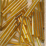 Stifte kristall gold Silbereinzug, Inhalt 50 Stück, Größe 3 x 30 mm, sliced antik