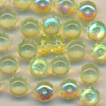 Facettenperlen light gr&uuml;n kristall rainbow, Inhalt 20 St&uuml;ck, Gr&ouml;&szlig;e 8 x 5 mm, flachrund
