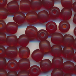 Glasperlen rubin-rot matt, Inhalt 115 St&uuml;ck, Gr&ouml;&szlig;e 4 mm, Kugeln