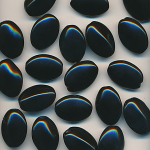 Glasperlen schwarz, Inhalt 20 St&uuml;ck, Gr&ouml;&szlig;e 8 x 12 mm