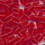 Stiftperlen rot transparent, Inhalt 20 Gramm, Größe 1