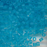 Hexa-Cut-Perlen blau transparent matt, Inhalt 20 g,...