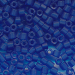 Hexa-Cut-Perlen kapit&auml;ns-blau transparent matt, Inhalt 20 g, Gr&ouml;&szlig;e 10/0