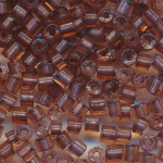Hexa-Cut-Perlen nuss-braun alabaster, Inhalt 20 g, Gr&ouml;&szlig;e 10/0