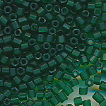 Hexa-Cut-Perlen forest-grün transparent matt, Inhalt 20...