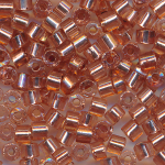 Hexa-Cut-Perlen herbst-rosa Silbereinzug, Inhalt 20 g, Gr&ouml;&szlig;e 9/0
