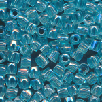 Rocailles atoll-blau lüster, 20 Gramm, Größe 11/0 facettiert echte-alte Cut-Perlen