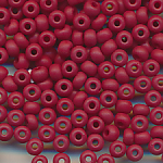 Rocailles wein-rot matt, Inhalt 21 g, Größe 6/0, böhmisch