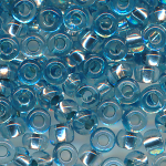 Rocailles wasser-blau Silbereinzug