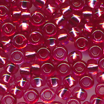 Rocailles, Glasperlen, persisch-rot Silbereinzug