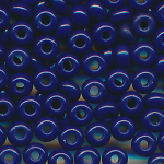 Rocaillesperlen opak poliert kobalt-blau