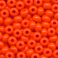 Rocailles opak poliert orange