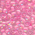 Rocaillesperlen kristall lüster Farbeinzug pastell-rosa