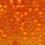 Rocailles kristall-gelb lining orange