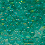 Rocaillesperlen transparent algen-gr&uuml;n, Indianerperlen