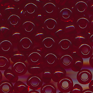 Rocailles klar rubin-rot