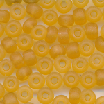 Rocailles matt honig, Größe 6/0  (4,0 mm), 20 Gramm