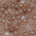 Rocailles matt pecan-braun lüster, Größe 6/0  (4,0 mm), 20 Gramm