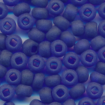 Rocailles matt dunkel-blau, Größe 9/0  (2,6 mm), 100 Gramm