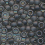 Rocailles matt anthrazit-grau, Größe 9/0  (2,6 mm), 100 Gramm