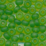 Rocailles matt mai-grün, Größe 9/0  (2,6 mm), 100 Gramm