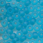 Rocailles matt aqua-blue, Größe 6/0  (4,0 mm),...