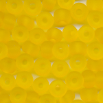 Rocailles matt kristall gelb, Größe 6/0  (4,0 mm), 100 Gramm
