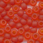 Rocailles matt orange, Größe 10/0  (2,3 mm), 100 Gramm
