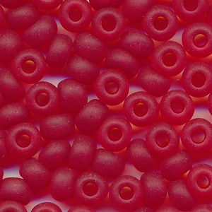 Rocailles matt kirsch-rot, Größe 6/0  (4,0 mm), 100 Gramm