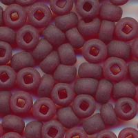 Rocailles matt rubin-rot, Größe 5/0  (4,5 mm),...