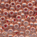 Rocailles lachs metallic, Gr&ouml;&szlig;e 8/0  (3,0 mm), 100 Gramm