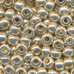 Rocailles silber metallic, Gr&ouml;&szlig;e 10/0  (2,3 mm), 100 Gramm