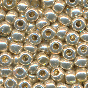 Rocailles silber metallic, Größe 6/0  (4,0 mm), 20 Gramm