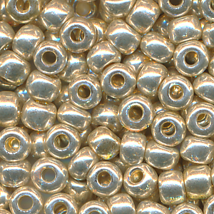 Rocailles silber metallic, Größe 7/0  (3,6 mm), 20 Gramm