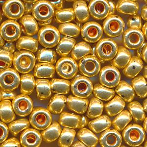 Rocailles gold metallic, Größe 10/0  (2,3 mm), 20 Gramm