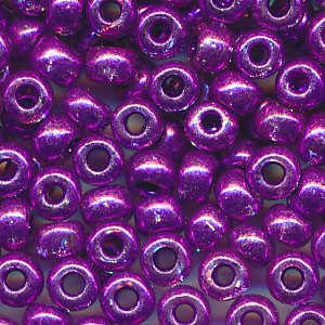 Rocailles violett metallic, Größe 11/0  (2,1 mm), 100 Gramm