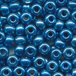Rocaillesperlen stahl-blau metallic, Größe 6/0  (4,0 mm),...
