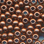 Rocailles matt kupfer metallic, Gr&ouml;&szlig;e 11/0  (2,1 mm), 100 Gramm