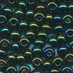 Rocailles gr&uuml;n iris AB, Gr&ouml;&szlig;e 11/0  (2,1 mm), 20 Gramm