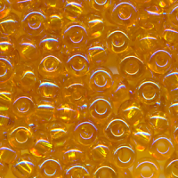 Rocailles topas klar rainbow, Größe 9/0  (2,6...