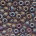 Rocailles matt violett Silbereinzug rainbow, Gr&ouml;&szlig;e 6/0  (4,0 mm), 20 Gramm