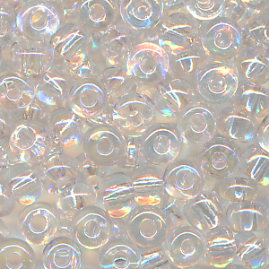 Rocailles kristall rainbow, Größe 8/0  (3,0 mm), 100 Gramm