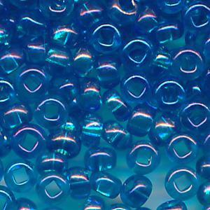 Rocailles atlantic-blau rainbow, Größe 10/0  (2,3 mm), 20 Gramm