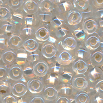 Rocailles Beads kristall Silbereinzug rainbow, Gr&ouml;&szlig;e 6/0  (4,0 mm), 100 Gramm