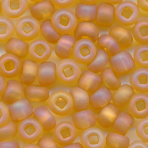 Rocailles matt terra-braun rainbow, Größe 7/0  (3,6 mm), 20 Gramm