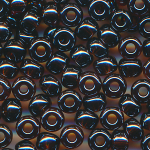 Rocailles lüster klar dark-braun, Größe 11/0  (2,1 mm), 100 Gramm