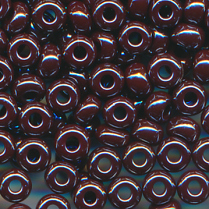 Rocailles lüster opak mocca-braun, Größe 8/0  (3,0 mm), 100 Gramm
